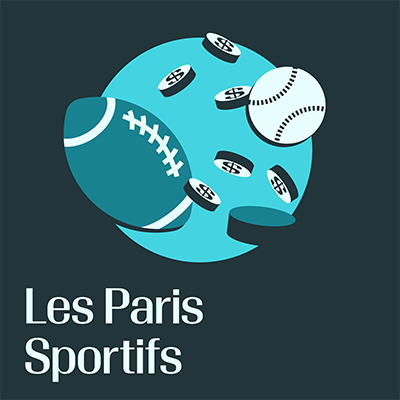 Illustration graphique d’un ballon de football, d’un ballon de baseball et d’une rondelle de hockey entourés de pièces de monnaie.